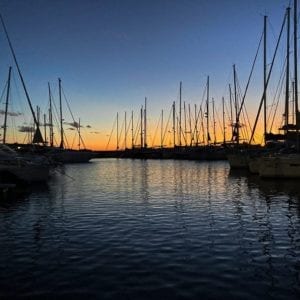 Mallorca Hafen CNA Dämmerung